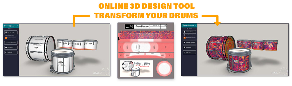 Online 3D Design Tool. Transform your drums.